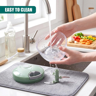 GEEZY Manual Food Chopper with Pull String Kitchen Vegetables Cutter ...