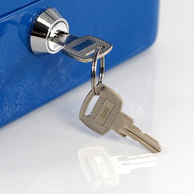 GEEZY Metal Cash Box 2 Keys Lockable Secure Petty Money Coin Tin Safe ...