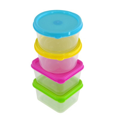 GEEZY Mini Plastic Storage Containers Clear small boxes Jewelry box ...