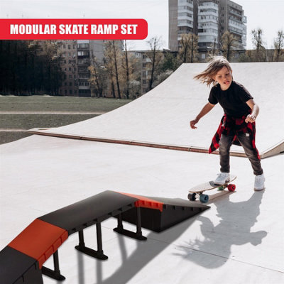 GEEZY Multi Combo Skate Ramp Set 6 in 1 for Kids Scooter Skateboard BMX ...