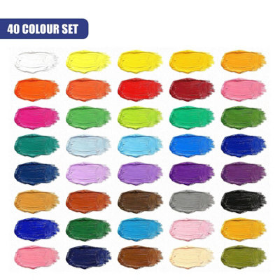 GEEZY Oil Paint Set for Artists 40 x 20ml Vibrant Colours Canvas ...