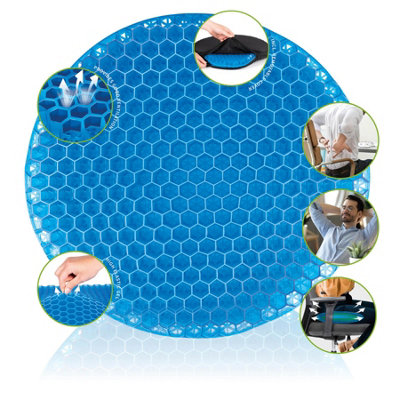 GEEZY Gel Seat Cushion – Orthopaedic Back Support For Long