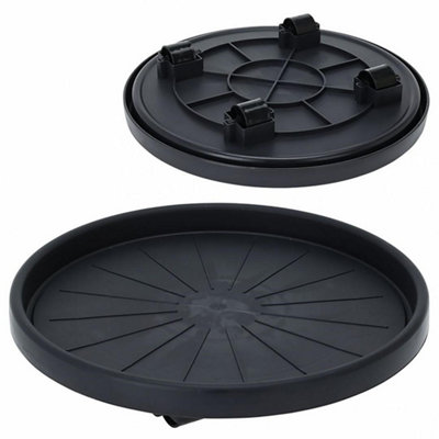 GEEZY Plant Trolley Pot Stand Caddy On Wheels Flower Garden Indoor Outdoor Movable