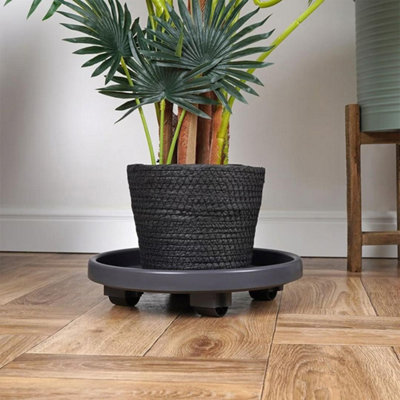 GEEZY Plant Trolley Pot Stand Caddy On Wheels Flower Garden Indoor Outdoor Movable