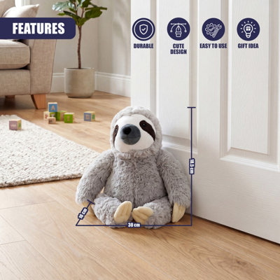 GEEZY Plush Sloth Animal Door Stop Weighted Soft Novelty Floor Door ...