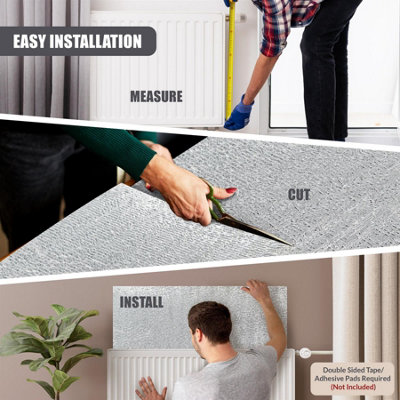 GEEZY Reflective Radiator Foil Insulation Roll 400x50cm Heat Deflector ...