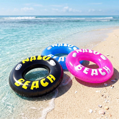GEEZY Set of 3 Inflatable Turbo Tyre Swimming Ring 47