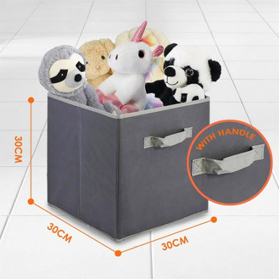 Juvale Foldable Storage Bins, Fabric Cubes (Cream, 16.2 x 10 x 12 in, 3 Pack) Be