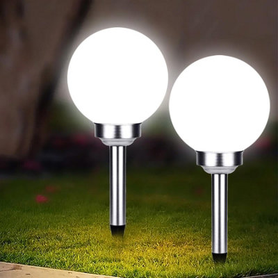GEEZY Solar Outdoor Garden Stake Light 25 cm Set of 2 Dusk to Dawn ...