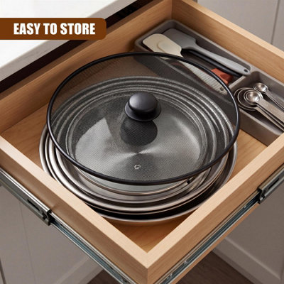 GEEZY Splatter Screen for Frying Pan 29cm Mesh Anti Splash Guard Grease ...