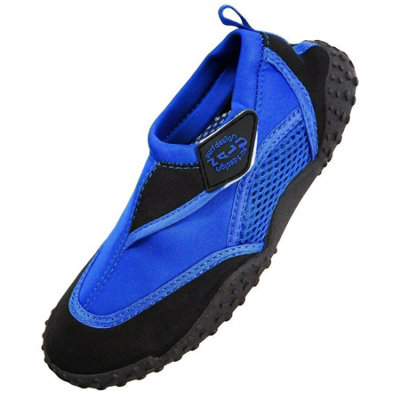 GEEZY Water Shoes Beach Pool Surf Neoprene Aqua Boots Unisex Blue/Black ...