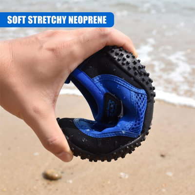 GEEZY Water Shoes Beach Pool Surf Neoprene Aqua Boots Unisex Blue/Black ...