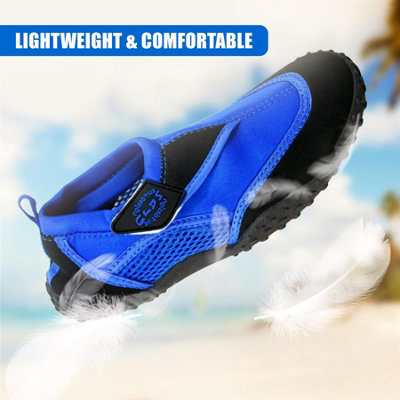 GEEZY Water Shoes Beach Pool Surf Neoprene Aqua Boots Unisex Blue/Black ...