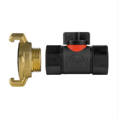 Geka Type Connector with In-Line BSPF Threaded Valve