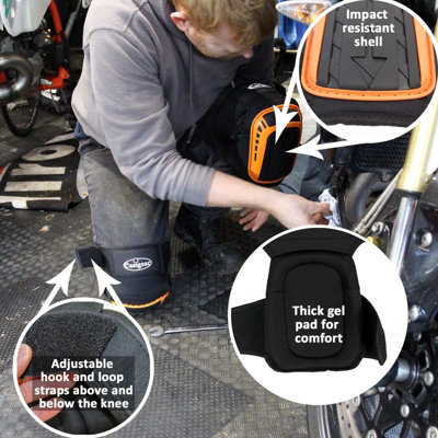 Gel Knee Pads Heavy Duty Guards Comfort Protection for Home Workshop Garden - 5