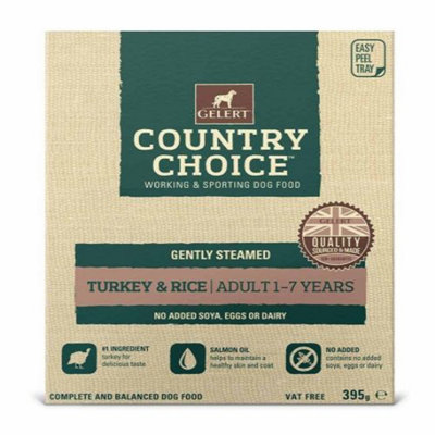 Gelert Country Choice Tray Turkey 395g (Pack of 10)