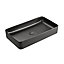 Geller Matt Black Ceramic Rectangular Counter Top Basin (W)600x(D)380mm