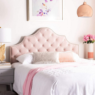 Gemia Plush 26 inch Strutted Headboard - Pink
