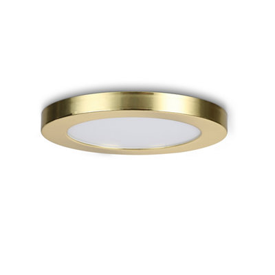 Gemini LED Round Ceiling & Wall Light- 3 Way Colour Changing - 12W Gold