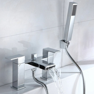 Gemini Waterfall Bathroom Tap Bath Shower Mixer Chrome Modern Design ...