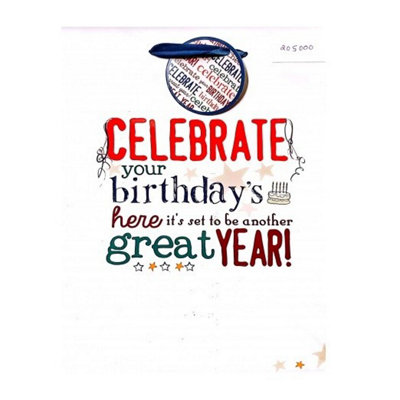 Gemma International Celebrate Your Birthday Gift Bag Multicoloured (One Size)