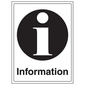 General Information Logo & Text Sign - Rigid Plastic - 200x300mm (x3)