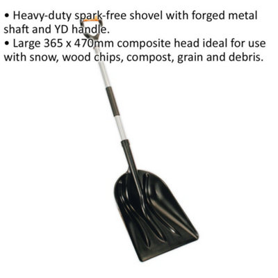 General Purpose Shovel - 900mm Forged Metal Shaft - Heavy Duty Composite Head