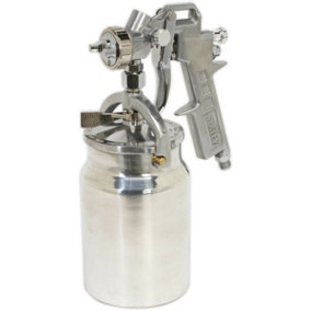 General Purpose Suction Fed Airbrush Spray Gun - 1.5mm Nozzle Water Based Paint