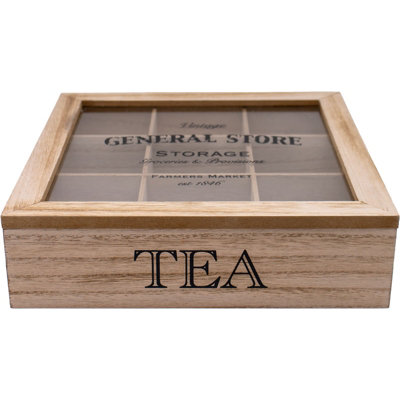 General Store 9-Compartment Tea Box