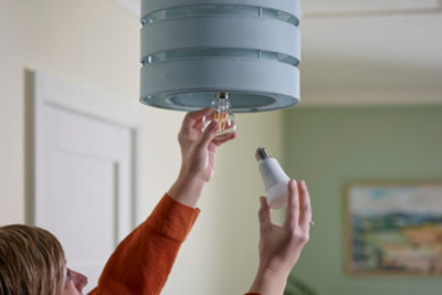 changing a lightbulb