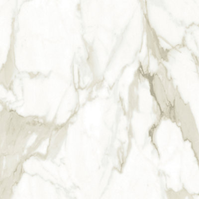 Genesis Statuario Marble Effect Polished Rectified 600mm x 600mm Porcelain Wall & Floor Tiles (Pack of 4 w/ Coverage of 1.44m2)