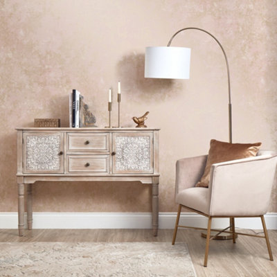 Geneva Metallic Wallpaper In Pink And Gold