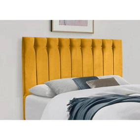 Genie 54 inch Floorstanding Headboard Plush Velvet - Mustard