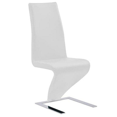 Genisimo Large Gloss Extending Dining Table 6 Demi Z White Chairs