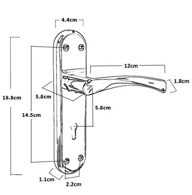 Genova Door Handles Satin Twist Lever Lock on Modern Marina Backplate