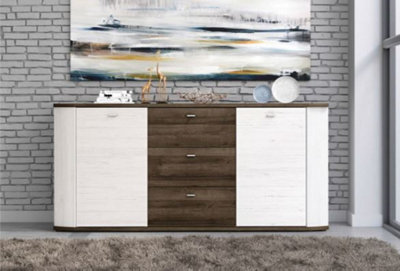 Gent 84 Anderson Pine & Oak Riviera Sideboard Cabinet - 1670mm x 820mm x 410mm - Versatile Urban Storage