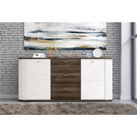 Gent 84 Anderson Pine & Oak Riviera Sideboard Cabinet - 1670mm x 820mm x 410mm - Versatile Urban Storage