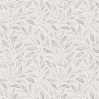 Gentle Vines Wallpaper In Soft Greys