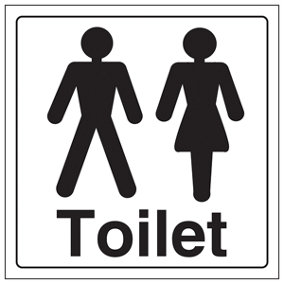 Gents / Ladies Toilet - Door Sign - Adhesive Vinyl - 200x200mm (x3)