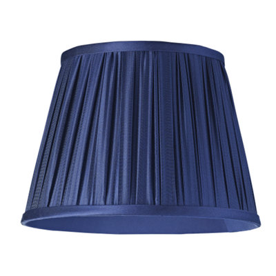 Navy blue pleated store lamp shade