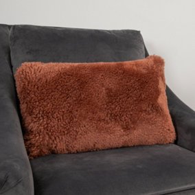 Genuine Coral Short Pile Sheepskin Cushion