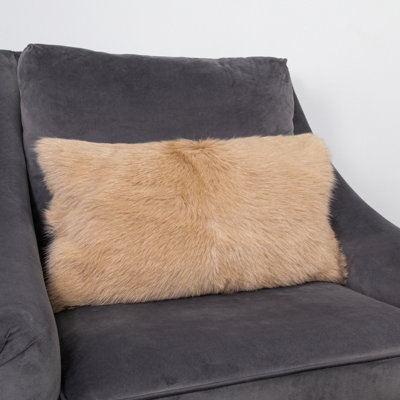 Genuine Cream Goatskin Cushion