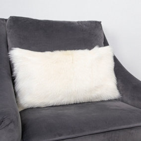 Genuine Ivory Goatskin Cushion