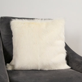 Genuine Ivory Goatskin Cushion