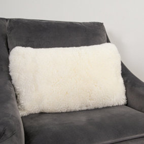 Genuine Ivory Short Pile Sheepskin Cushion
