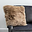 Genuine Light Brown Sheepskin Cushion