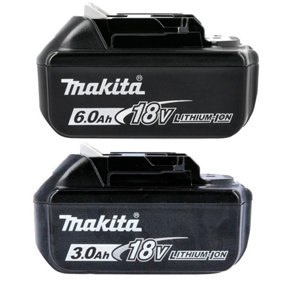 Genuine Makita 18V Batteries - 1x 6.0Ah BL1860 1x 3.0Ah BL1830 LXT Star Battery