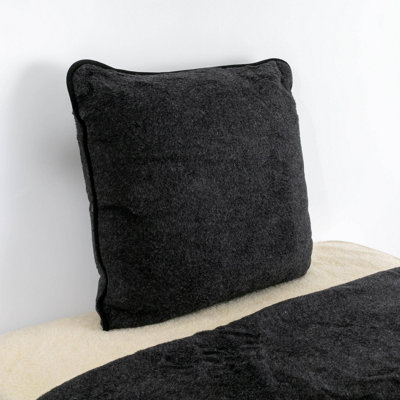 Genuine Merino Wool Pillow - Black