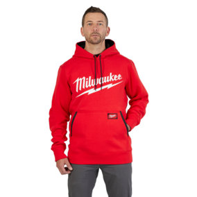 Genuine Milwaukee Pullover Long Sleeve Hoodie Red Large