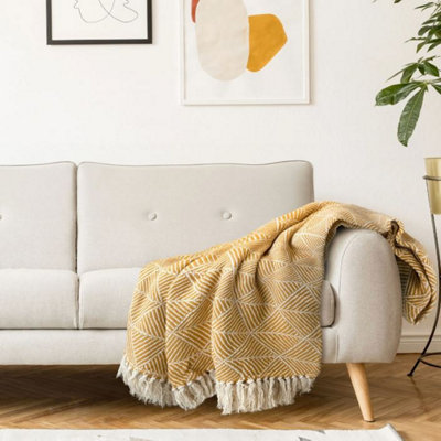 Geo Diamond Collection Recycled Cotton Throw